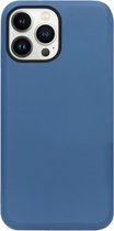 ADEL Premium Siliconen Back Cover Softcase Hoesje Geschikt voor iPhone 13 Pro Max - Blauw