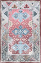 Vloerkleed vintage 160x220cm grijs rood perzisch oosters tapijt