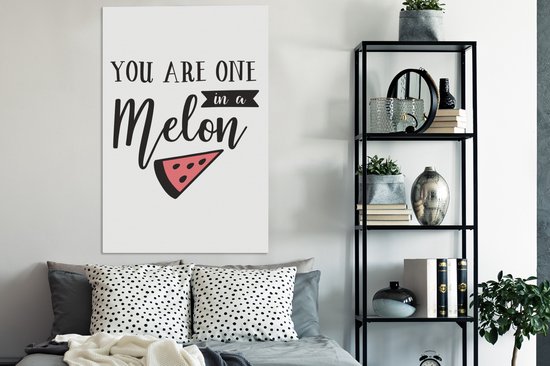 Tableau Peinture Citations - Proverbes - Tu es un dans un melon - 90x140 cm - Décoration murale