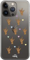 iPhone 11 Pro Case - Rock Hands Dark - xoxo Wildhearts Transparant Case