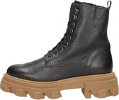 PS. POELMAN Dames veterschoenen Veterschoenen Hoog - zwart - Maat 40