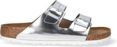 Birkenstock Arizona Dames Slippers Metallic Silver Regular-fit | Zilver | Leer | Maat 40 | 1005960