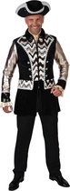 Magic By Freddy's - Spaans & Mexicaans Kostuum - Manolo Mexicaanse Mariachi Muzikant Jas - zwart,goud,zilver - Large - Carnavalskleding - Verkleedkleding