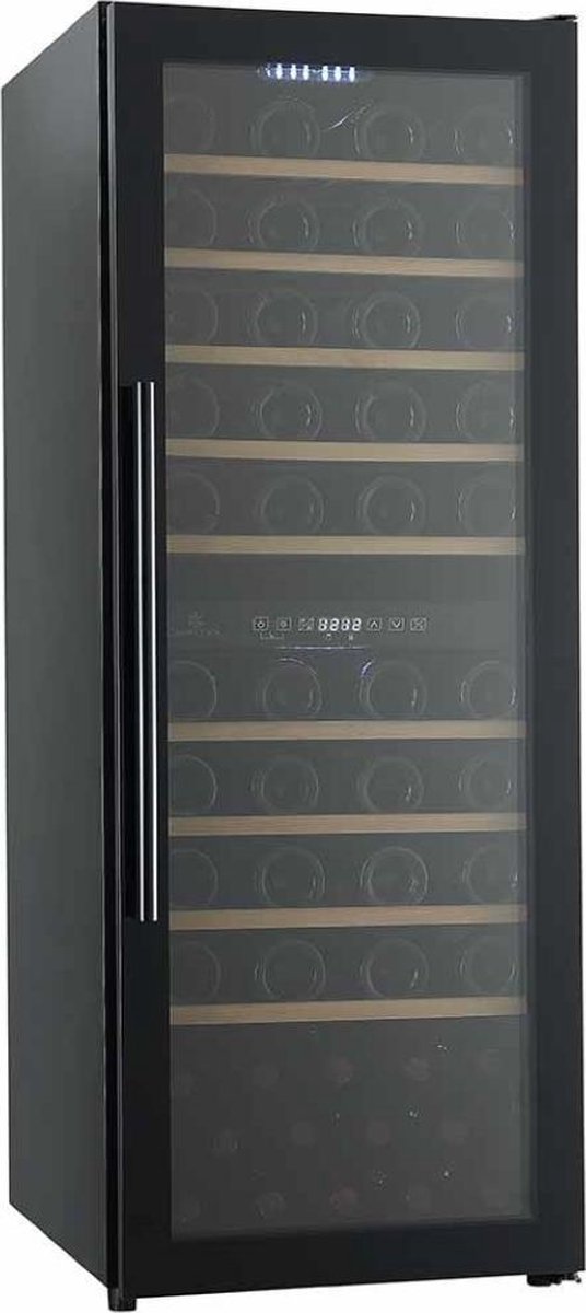 CaveCool Raw Zircon Wijnkoelkast 2 Zones 77 Flessen Zwart - afbeelding 3