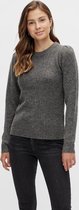 Pieces Trui Pcfiji Ls O-neck Knit 17115683 Dark Grey Dames Maat - M