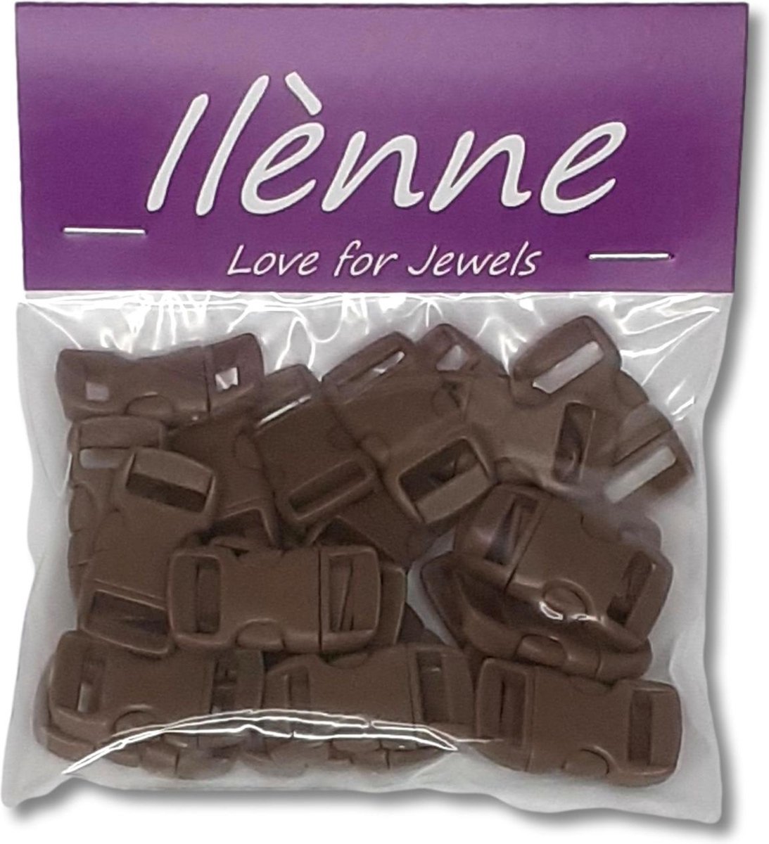 Ilènne - Paracord sluiting - Bruin - plastic - 25 stuks - voor armband