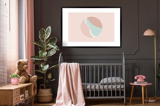 Cadre photo avec affiche - Été - Plage - Pastel - 120x80 cm - Cadre pour affiche