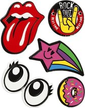 zachte stickers 'Rock Out' 5 stuks