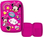 etui Minnie Mouse meisjes 14 x 21 cm polyester/EVA roze