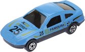 raceauto junior 7,5 cm RVS hemelsblauw