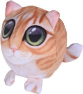 knijpfiguur kat 10 cm polyester/foam lichtbruin