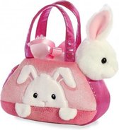 knuffel Fancy Pal konijn 20,5 cm roze/wit