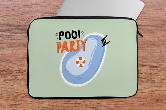 Housse ordinateur 13 pouces - Piscine - Water - Blauw - Housse ordinateur - Dimensions intérieures 32x22,5 cm