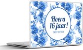 Laptop sticker - 17.3 inch - Jubileum - 16 jaar - Sweet Sixteen - 40x30cm - Laptopstickers - Laptop skin - Cover