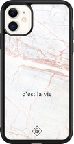 iPhone 11 hoesje glass - C'est la vie | Apple iPhone 11  case | Hardcase backcover zwart