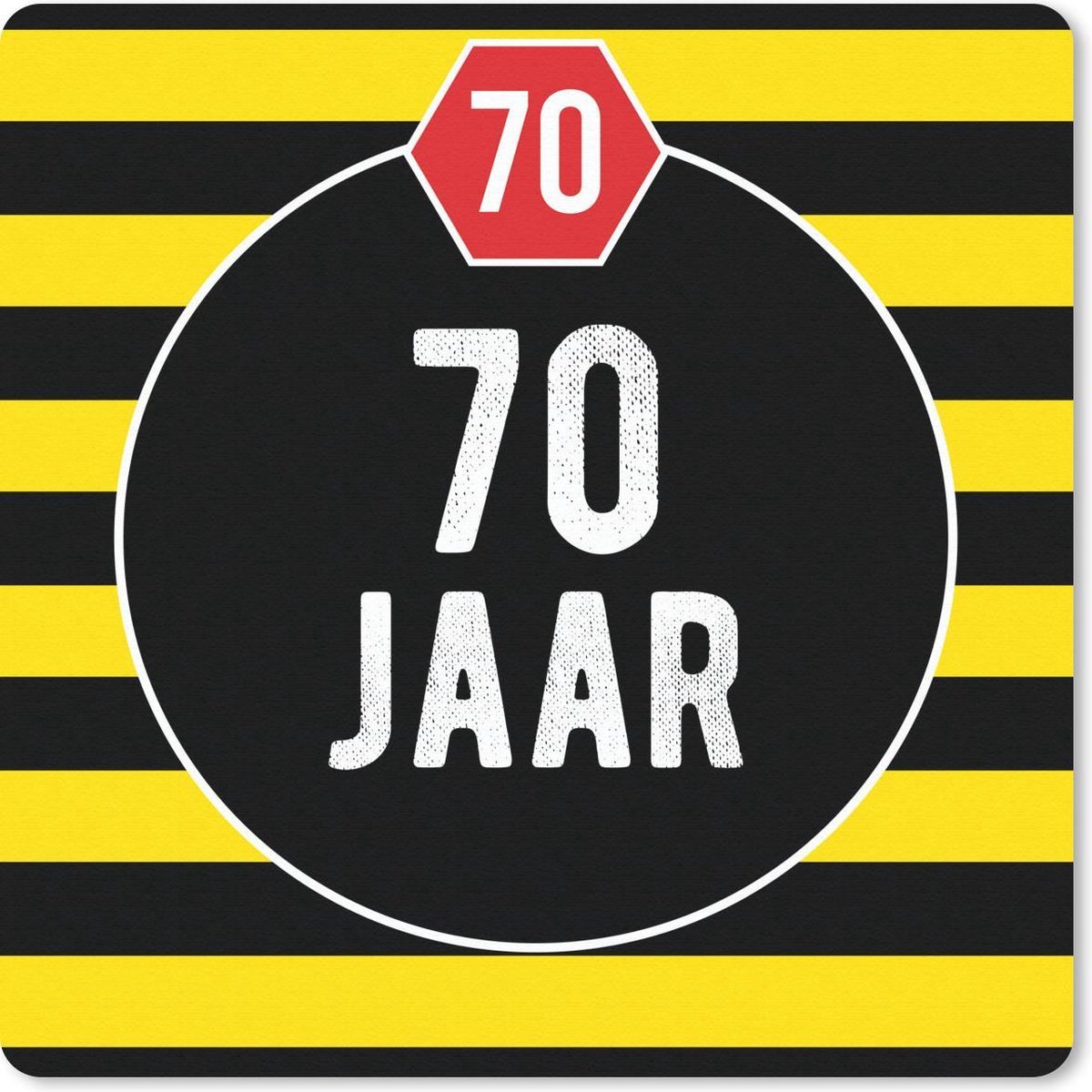 Muismat 20x20 cm - Mousepad Jubileum - Feest - 70 jaar - Muismatten
