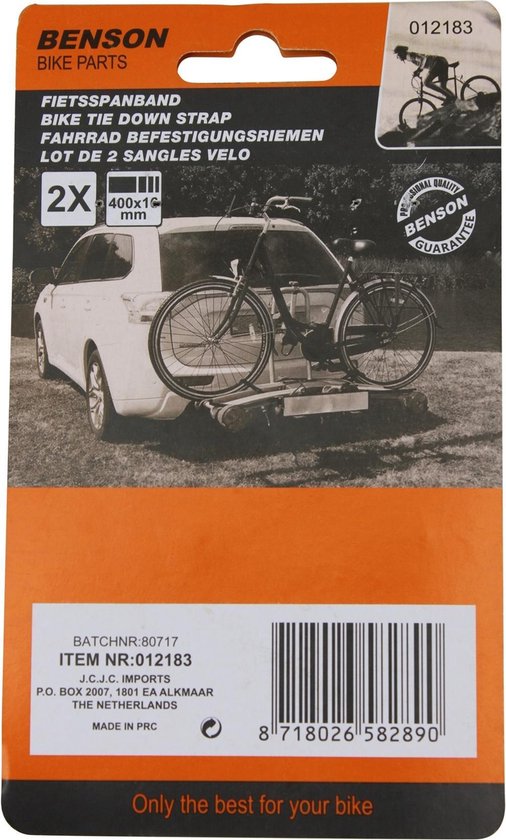 Benson Fietsriempjes met Metalen Gesp t.b.v. Fietsdrager 2 stuks van Benson — afbeelding 2