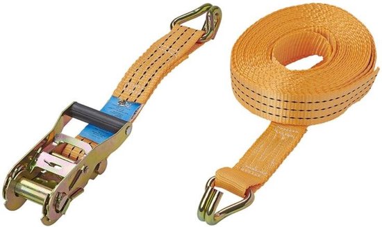 ProPlus Spanband met Ratel - Inclusief 2 Haken - Oranje - 38 mm x 8 meter