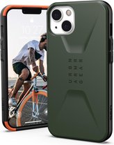 UAG - Civilian backcover hoes - iPhone 13 - Groen + Lunso Tempered Glass