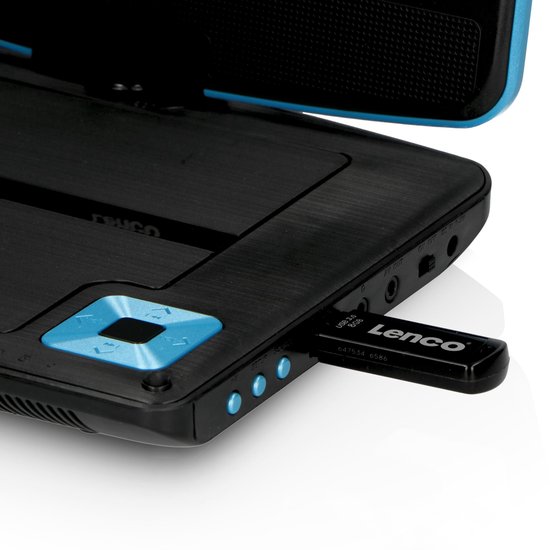 Lenco DVP-910BU - Portable DVD-speler met batterij - 9 inch - Blauw — afbeelding 4