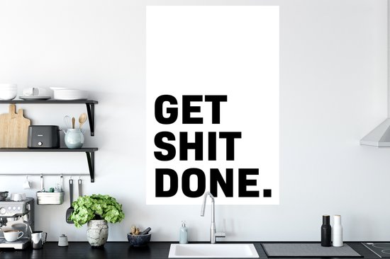 Stickers muraux - Film autocollant - Citations - Dictons - Faites de la merde - 80x120 cm - Film adhésif - Stickers muraux Chambre d'enfant - Papier peint autocollant