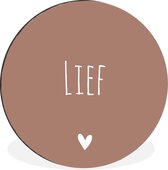 WallCircle - Wandcirkel - Muurcirkel - Spreuken - Lief - Quotes - Aluminium - Dibond - ⌀ 120 cm - Binnen en Buiten XXL