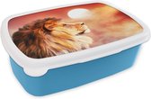 Boîte à pain Blauw - Lunch box - Lunch box - Lions - Soleil - Rouge - 18x12x6 cm - Enfants - Garçon