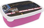 Boîte à lunch Rose - Boîte à lunch - Boîte à pain - Le Basketbal passe par le panier - 18x12x6 cm - Enfants - Fille - Cadeau Sinterklaas - Distribution de cadeaux pour enfants - Cadeaux chaussures Sinterklaas