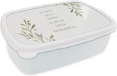 Broodtrommel Wit - Lunchbox - Brooddoos - Spreuken - Oma - De beste oma's herken je aan de liefste kleinkinderen - Quotes - 18x12x6 cm - Volwassenen