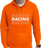 Racing supporter / race fan hoodie / hooded sweater oranje voor heren - race fan / race supporter / coureur supporter L