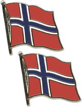 Pin broche supporters speldje vlag Noorwegen 2 cm - Landen feestartikelen