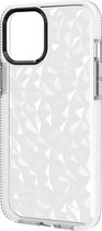 Mobigear Hoesje geschikt voor Apple iPhone 12 Telefoonhoesje Hardcase | Mobigear Diamond Backcover | iPhone 12 Case | Back Cover - Wit