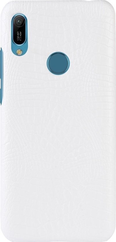 Mobigear Croco Backcover Hoesje - Geschikt voor Huawei Y6 (2019) - Gsm case  - Wit | bol.com