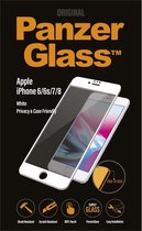 PanzerGlass Case Friendly Gehard Glas Privacy Screenprotector Geschikt voor Apple iPhone 7 - Wit