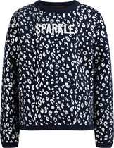 WE Fashion Meisjes sweater met luipaarddessin