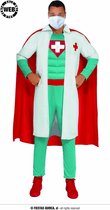 Fiestas Guirca Kostuum Super Dokter Polyester Heren Rood Mt 48