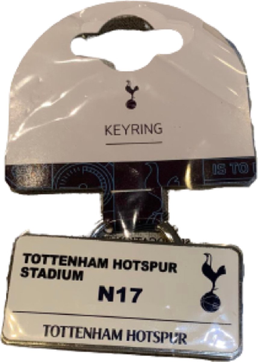 Tottenham sleutelhanger plaat wit