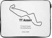 Laptophoes 13 inch - TT Assen - Circuit - Nederland - Laptop sleeve - Binnenmaat 32x22,5 cm - Zwarte achterkant - Cadeau voor man