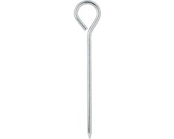 ProPlus Stalen tentharing met oog - 19 cm - Zilver - Geschikt voor zachte bodems van ProPlus — afbeelding 5