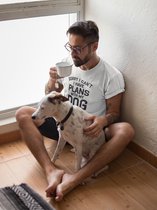 Sorry I Can’t I Have Plans With My Dog T-Shirt,Grappige T-Shirts, Leuke Cadeaus Voor Hondenliefhebbers,Unisex Zachte Stijl T-Shirt,D001-039W, L, Wit