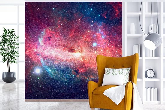 Papier Peint - Papier peint photo Etoiles - Oranje - Univers - Largeur 240 cm x Hauteur 240 cm