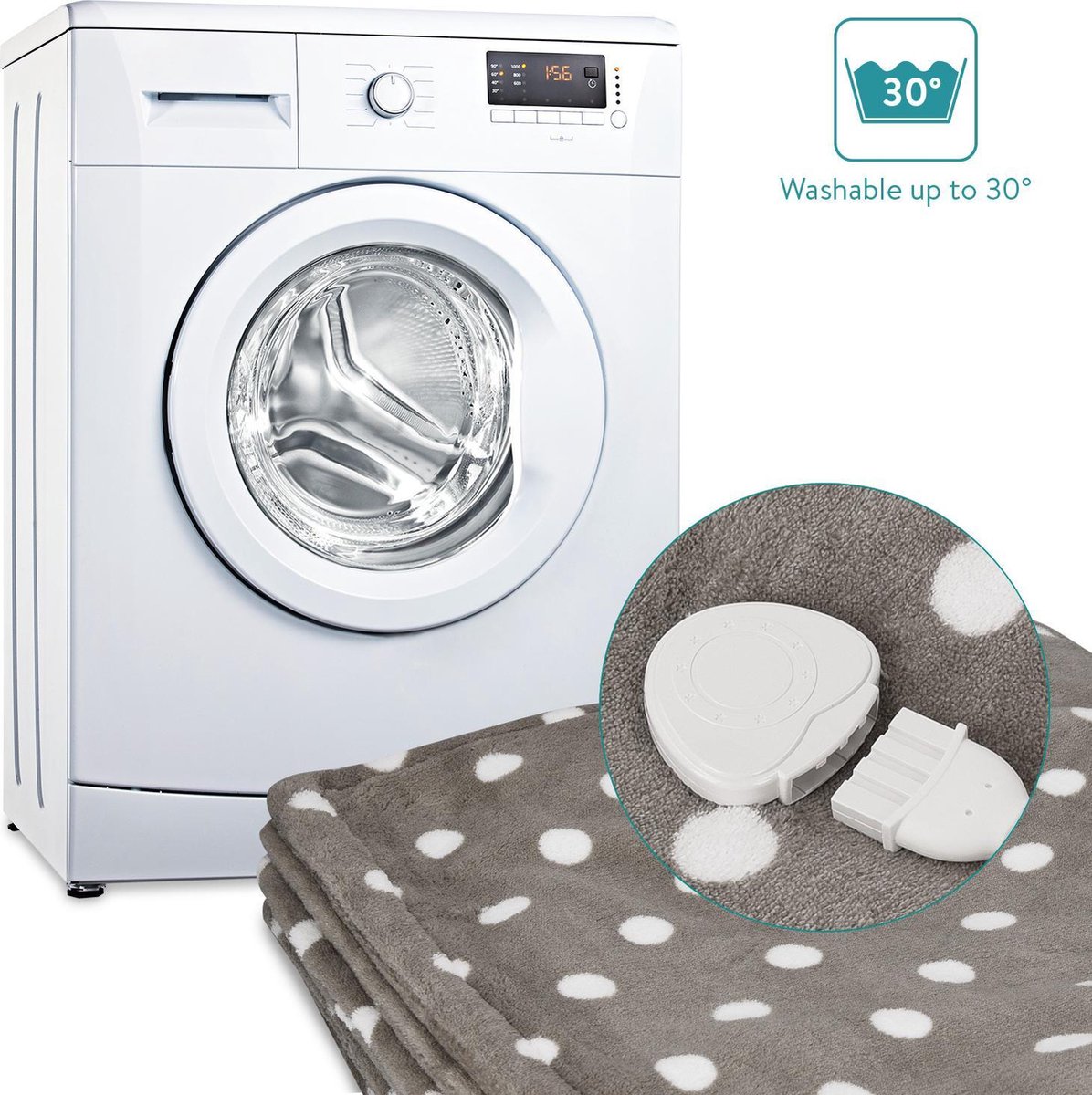 Afbeelding 3 van Navaris XXL warmtedeken voor 2 personen (EAN: 4057665379596)