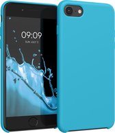 kwmobile telefoonhoesje voor Apple iPhone SE (2022) / SE (2020) / 8 / 7 - Hoesje met siliconen coating - Smartphone case in zeeblauw