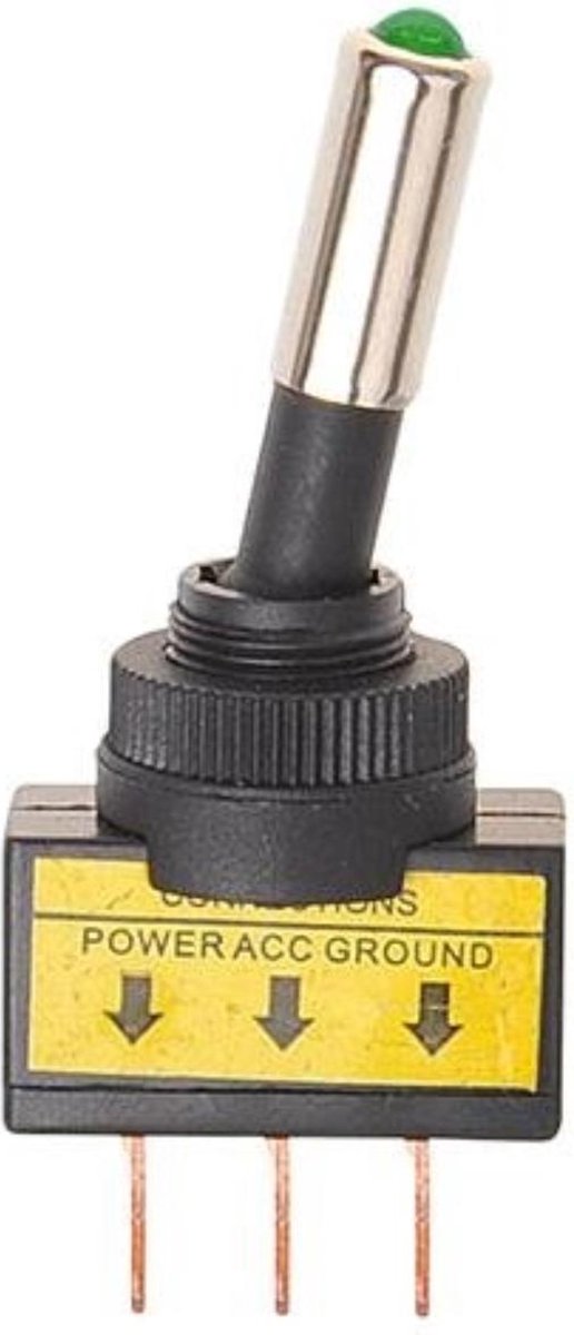 Pro Plus Tuimelschakelaar LED Groen 12V - Max. 20A