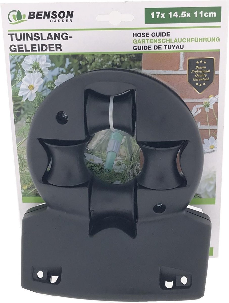Bol.com Benson Tuinslanggeleider - 360-graden geleiding - Voorkomt knopen en schade - 17x14.5x11 cm - Zwart kunststof aanbieding