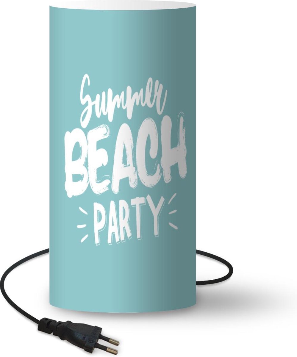 Lamp - Nachtlampje - Tafellamp slaapkamer - Zomer - Strand - Feest - 33 cm hoog - Ø15.9 cm - Inclusief LED lamp
