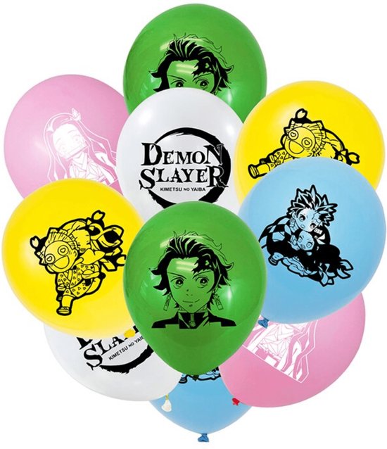 Demon Slayer Ballonnen - 10 Stuks - Demon Slayer - Anime - Manga - Cosplay - Ballonnen Verjaardag - Latex Ballonnen