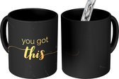 Magische Mok - Foto op Warmte Mokken - Koffiemok - Quotes - Motivatie - Goud - Marmer - Magic Mok - Beker - 350 ML - Theemok