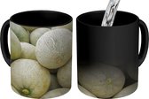 Magische Mok - Foto op Warmte Mok - Veel cantaloupes op een stapel - 350 ML