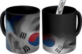 Magische Mok - Foto op Warmte Mokken - Koffiemok - Vlag van Zuid Korea - Magic Mok - Beker - 350 ML - Theemok